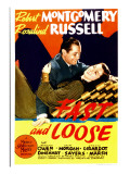 Fast and Loose, Robert Montgomery, Rosalind Russell on Midget Window Card, 1930 Posters