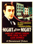 Night after Night, George Raft on Midget Window Card, 1932 Affiches