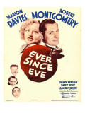 Ever Since Eve, Marion Davies, Robert Montgomery, 1937 Pósters