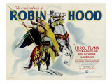 The Adventures of Robin Hood, Errol Flynn, Olivia Dehavilland, 1938 Poster