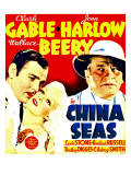 China Seas, Clark Gable, Jean Harlow, Wallace Beery on Window Card, 1935 Posters