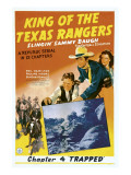 King of Texas Rangers, Top from Center: Sammy Baugh, Pauline Moore in 'Chapter 4: Trapped', 1941 Print