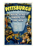 Pittsburgh, Clockwise from Right: John Wayne, Randolph Scott, Marlene Dietrich, 1942 Láminas