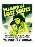 Island of Lost Souls, Richard Arlen, Kathleen Burke on Window Card, 1933 Kunstdrucke