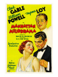 Manhattan Melodrama, William Powell, Myrna Loy, Clark Gable, 1934 Affiches