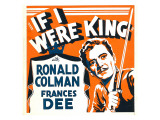 If I Were King, Ronald Colman on Window Card, 1938 Kunstdruck