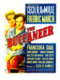 The Buccaneer, Franciska Gaal, Fredric March on Midget Window Card, 1938 Poster