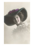French Fashion, Large Fur Hat Lámina giclée