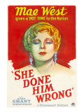 She Done Him Wrong, Mae West, 1933 Poster