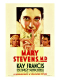 Mary Stevens, M.D., Glenda Farrell, Kay Francis, Lyle Talbot on Midget Window Card, 1933 Posters