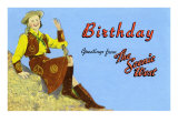 Birthday Greetings from the Scenic West Giclee Print Birthday Greetings from the Scenic West Giclee Print