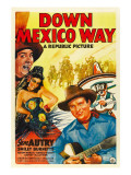 Down Mexico Way, Smiley Burnette, Fay Mckenzie, Gene Autry, 1941 ジクレープリント