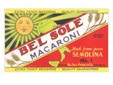 Bel Sole Macaroni Label Plakater Bel Sole Macaroni Label Plakater