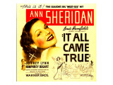 It All Came True, Ann Sheridan on Window Card, 1940 Póster