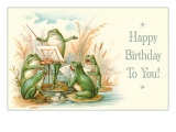 Happy Birthday, Frog Chorus Giclee Print Happy Birthday, Frog Chorus Giclee Print