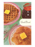 Waffles and Pancakes Giclée-tryk Waffles and Pancakes Giclée-tryk