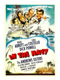 In the Navy, Dick Powell, the Andrews Sisters, Bud Abbott, Lou Costello on Midget Window Card, 1941 Posters