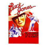 Buck Jones on Stock Window Card, 1936 Print