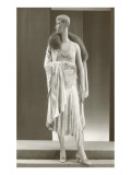 Twenties Mannequin with Evening Gown and Fur Collar Fotografía