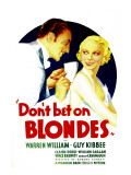 Don'T Bet on Blondes, Warren William, Claire Dodd on Midget Window Card, 1935 Affiches