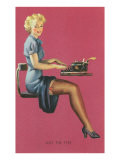 Just the Type, Secretary with Short Skirt Posters