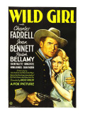 Wild Girl, Charles Farrell, Joan Bennett, 1932 Poster Wild Girl, Charles Farrell, Joan Bennett, 1932 Poster