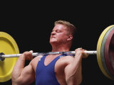Weightlifter in Action Photographic Print