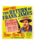 The Return of Frank James, Henry Fonda on Window Card, 1940 Affiche