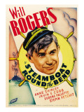 Steamboat Round the Bend, Will Rogers on Midget Window Card, 1935 Print
