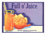 Full o' Juice Orange Crate Label Prints