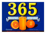 365 Orange Crate Label - Giclee Baskı