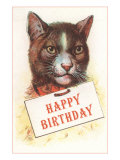 Happy Birthday, Cat Impressão giclée Happy Birthday, Cat Impressão giclée