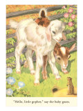 Lambs and Gopher - Giclee Baskı