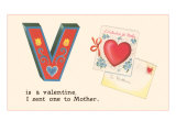 V is a Valentine Lámina giclée V is a Valentine Lámina giclée