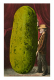 Man with Giant Watermelon Poster
