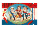 4th of July Greetings, Child Fife and Drum Corps Posters