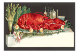 Huge Lobster on Serving Platter Poster