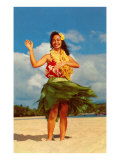 Hula Dancer, Hawaii Lámina giclée Hula Dancer, Hawaii Lámina giclée