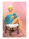 Blonde with Blue Fur Posters