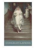 Congratulations, Bride on Stairs Posters