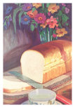 Still Life with Bouquet and White Bread Posters