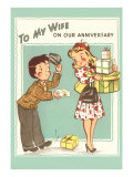 To My Wife, Anniversary, Cartoon Couple Prints