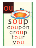 OU in Soup - Giclee Baskı