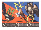 Magpie, Nightingale and Owl Lámina giclée Magpie, Nightingale and Owl Lámina giclée