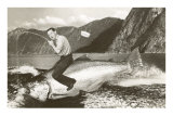 Man Riding Giant Fish Photo