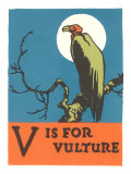 V is for Vulture Lámina giclée V is for Vulture Lámina giclée