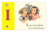 I is for Ice Cream Print