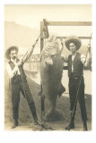 Two Men with Large Fish Prints