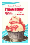 Strawberry Twirl Ice Cream Posters
