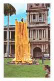 King Kamehameha Draped in Leis, Hawaii Posters
